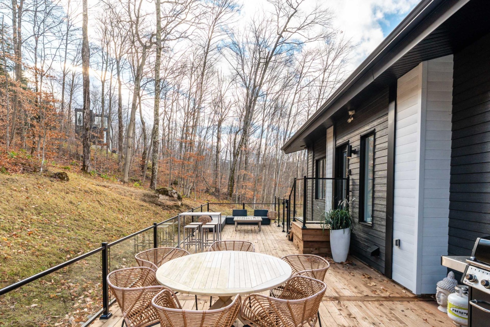 Aerial — Property 01 on the ridge, winter